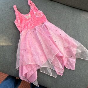 Pink Fairy Princess dress velvet top kids